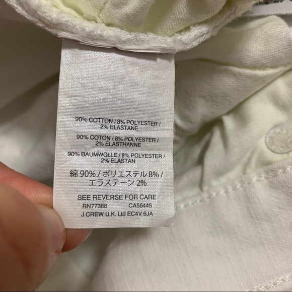 J Crew White Distressed Lookout High Rise Skinny Crop Jeans Size 26 - Picture 12 of 12